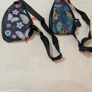 Floral and Leaf Print Crossbody Bags